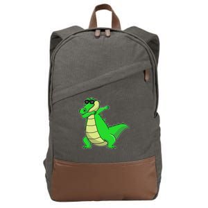 Dabbing Alligator Cotton Canvas Backpack