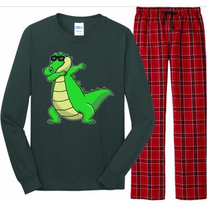 Dabbing Alligator Long Sleeve Pajama Set