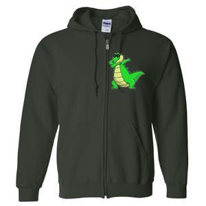 Dabbing Alligator Full Zip Hoodie