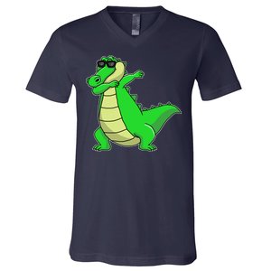 Dabbing Alligator V-Neck T-Shirt