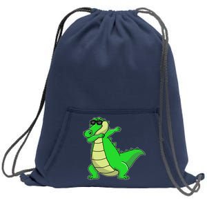 Dabbing Alligator Sweatshirt Cinch Pack Bag