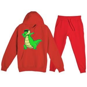 Dabbing Alligator Premium Hooded Sweatsuit Set