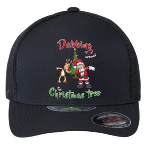 Dabbing Around The Christmas Tree Flexfit Unipanel Trucker Cap