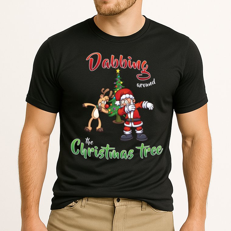 Dabbing Around The Christmas Tree Performance Shirt