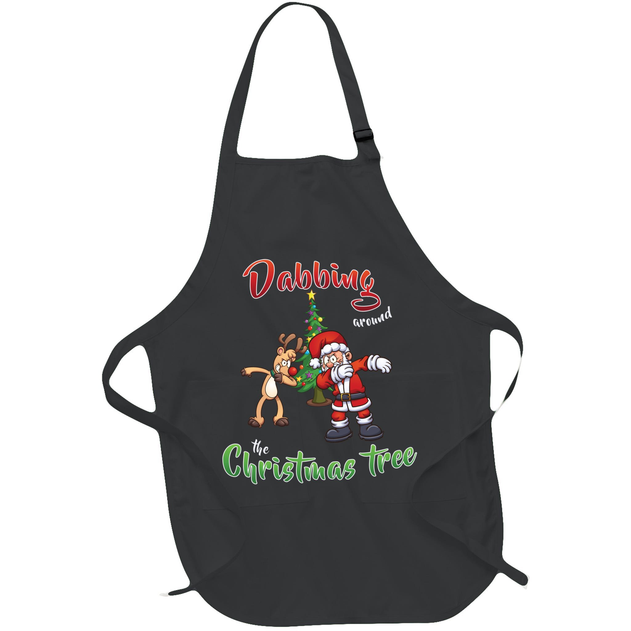 Dabbing Around The Christmas Tree Apron