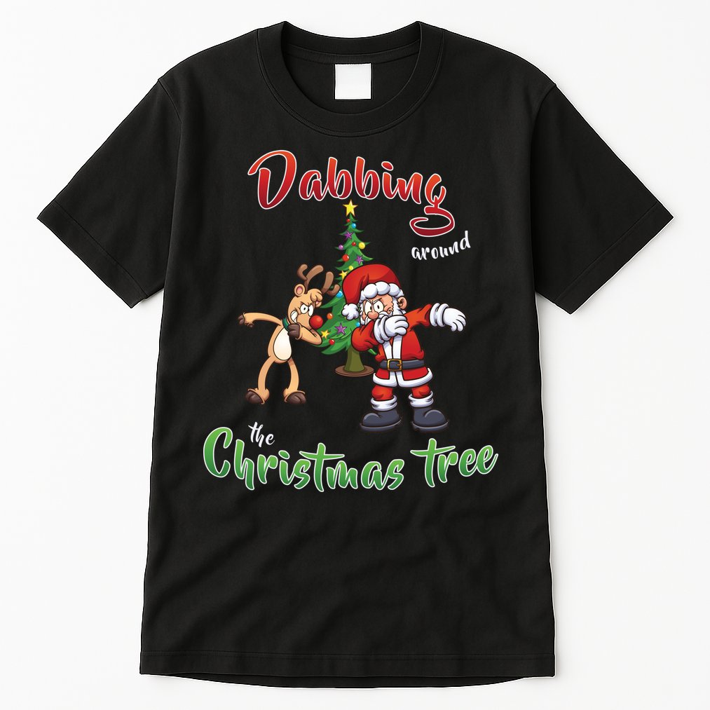 Dabbing Around The Christmas Tree Tall T-Shirt