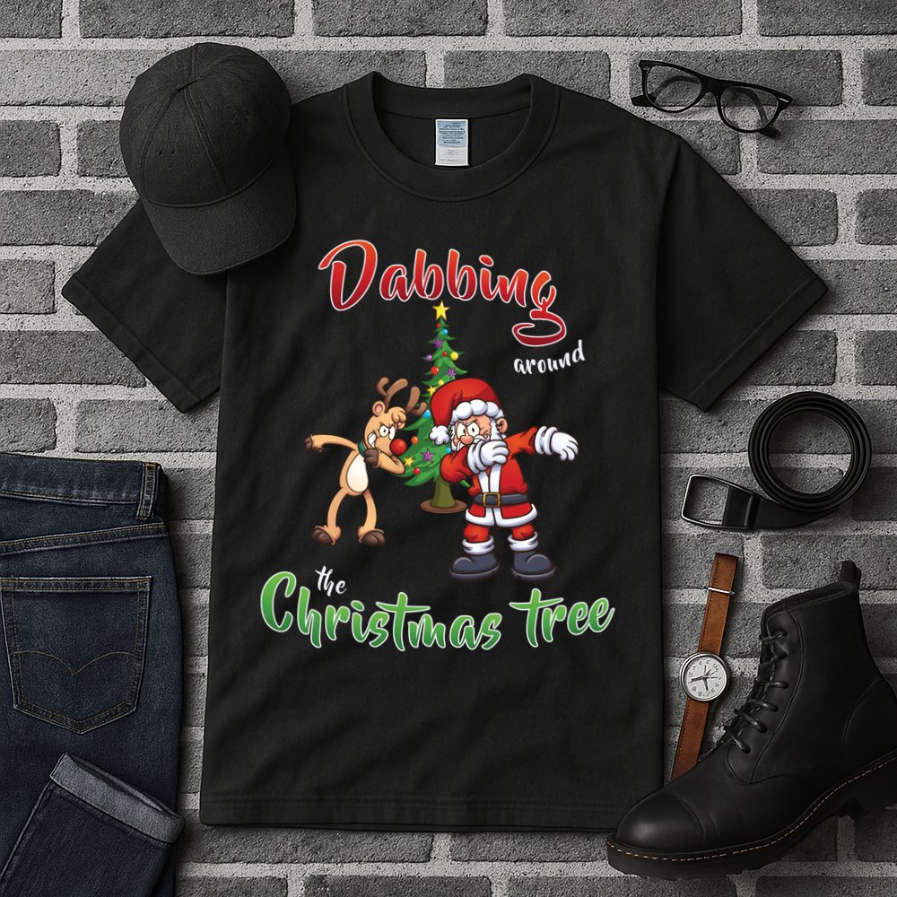 Dabbing Around The Christmas Tree Tall T-Shirt