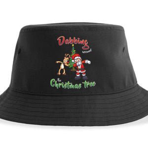 Dabbing Around The Christmas Tree Sustainable Bucket Hat