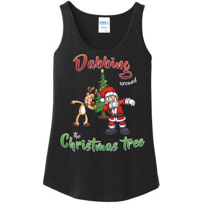 Dabbing Around The Christmas Tree Ladies Essential Tank