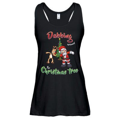 Dabbing Around The Christmas Tree Ladies Essential Flowy Tank