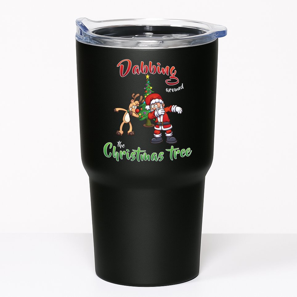 Dabbing Around The Christmas Tree Tumbler