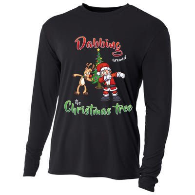 Dabbing Around The Christmas Tree Cooling Performance Long Sleeve Crew