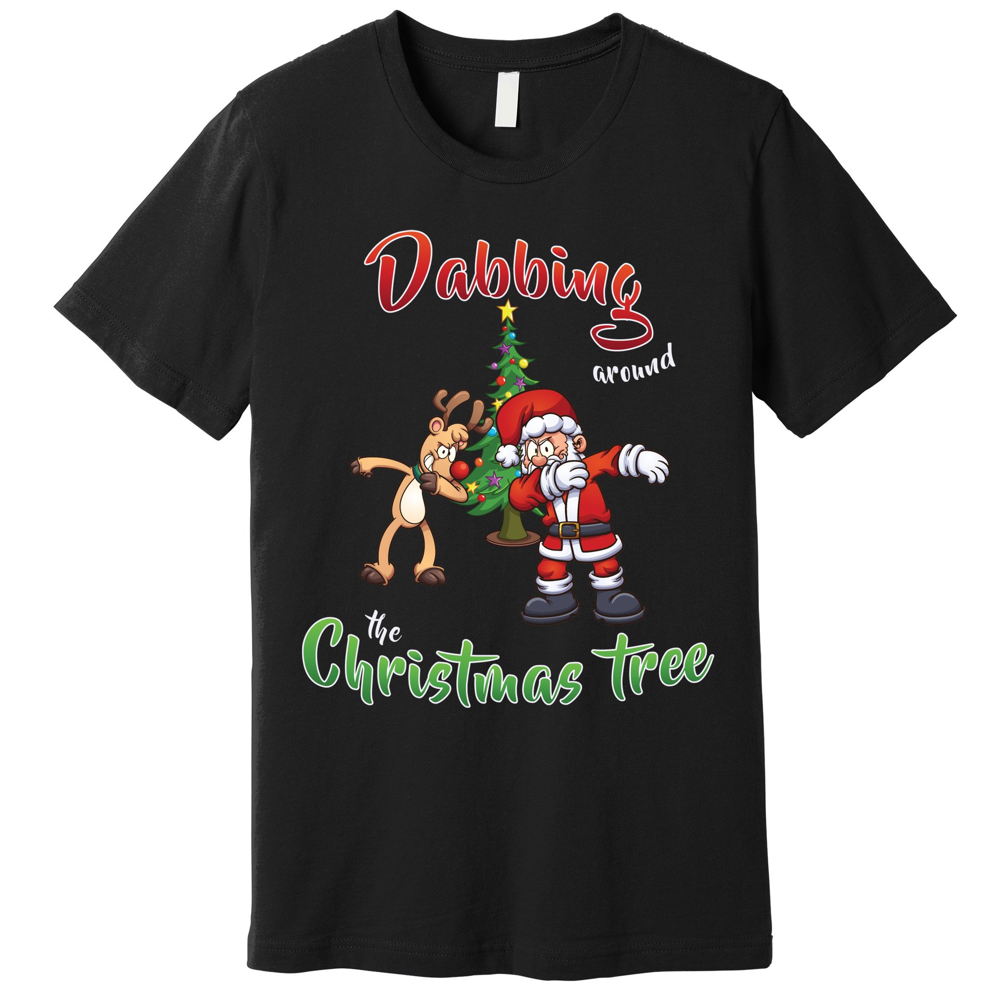 Dabbing Around The Christmas Tree Premium T-Shirt