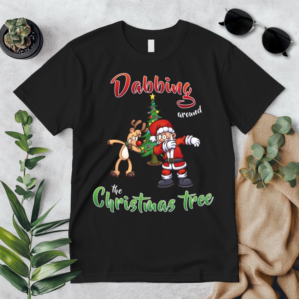 Dabbing Around The Christmas Tree Premium T-Shirt