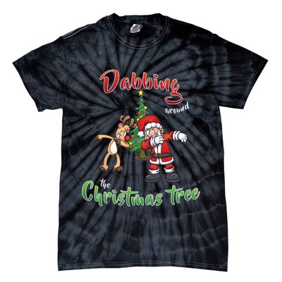 Dabbing Around The Christmas Tree Tie-Dye T-Shirt