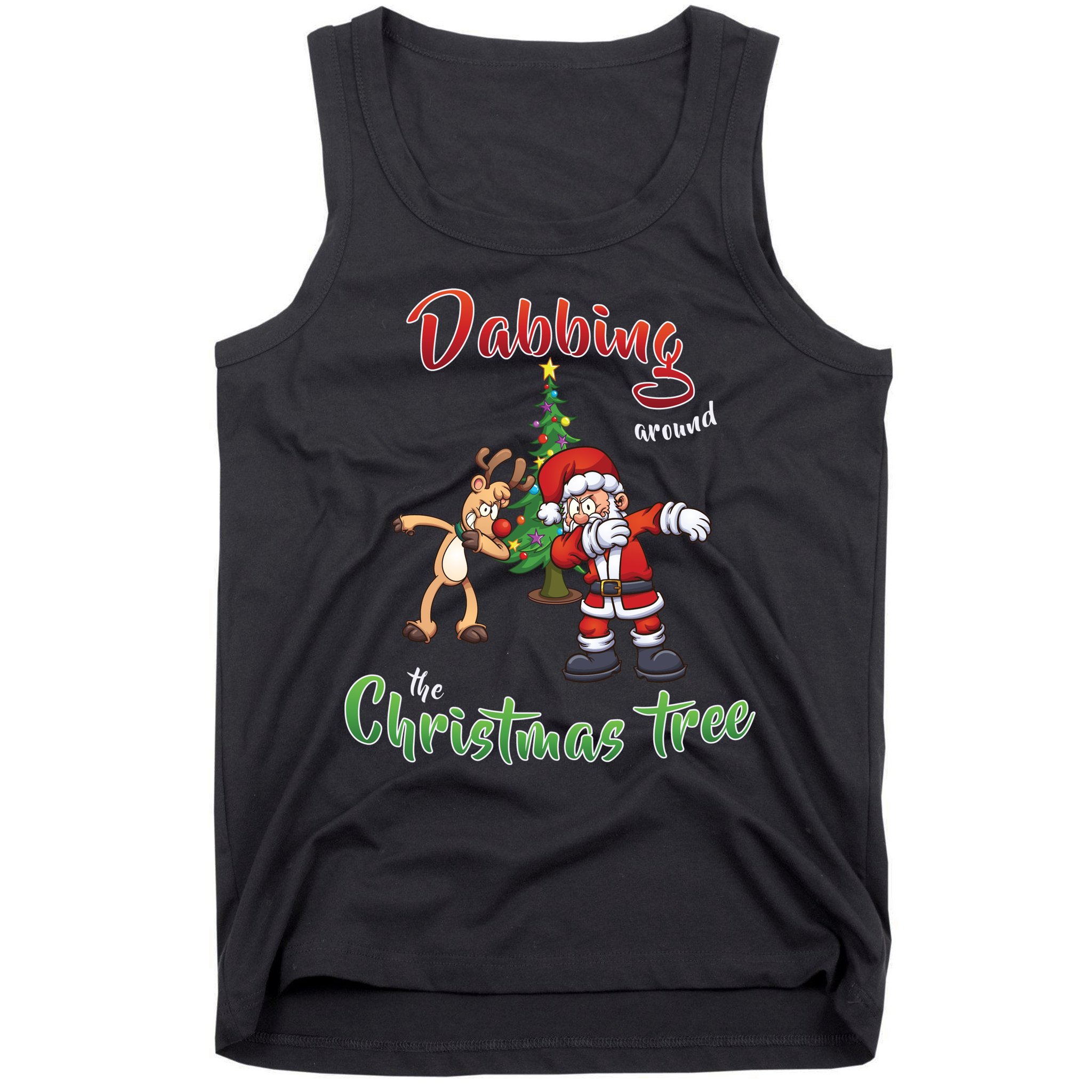 Dabbing Around The Christmas Tree Tank Top