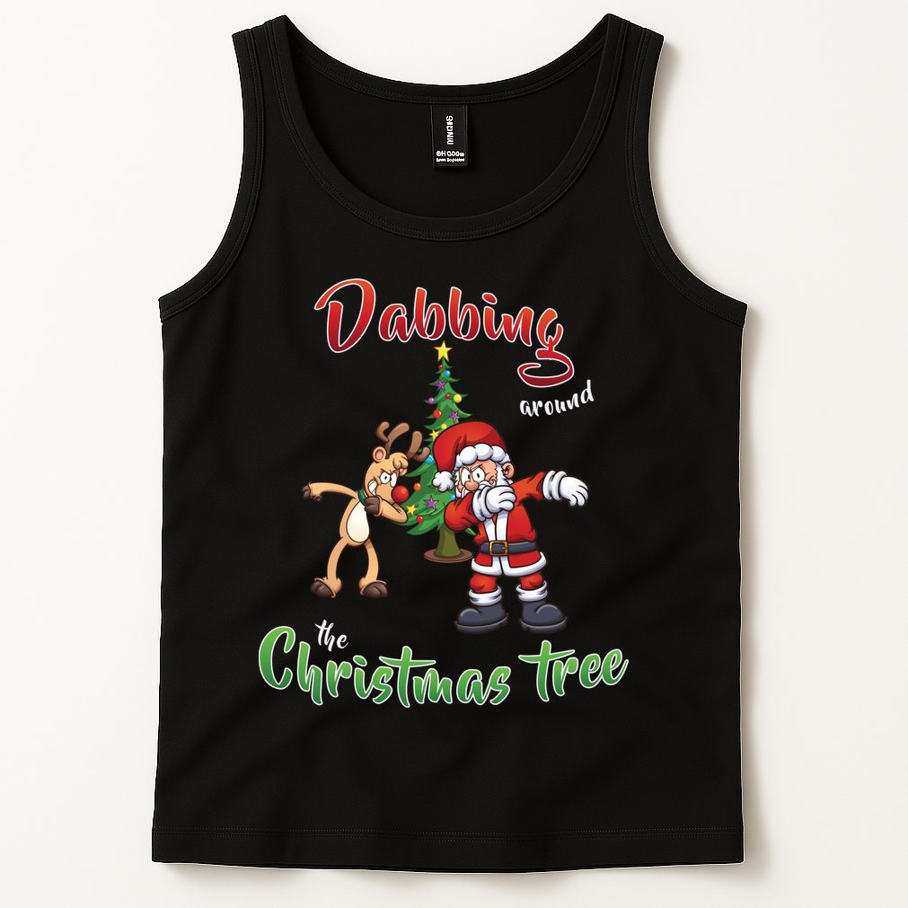 Dabbing Around The Christmas Tree Tank Top