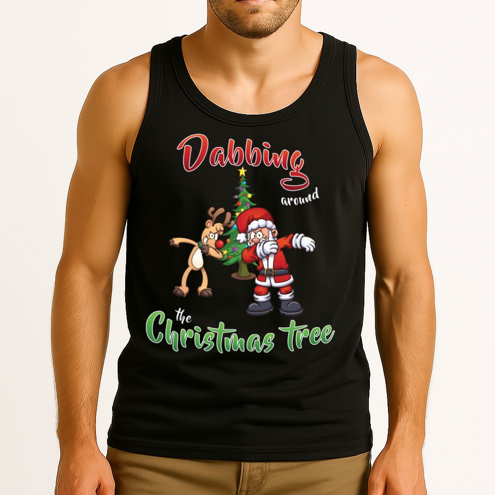 Dabbing Around The Christmas Tree Tank Top