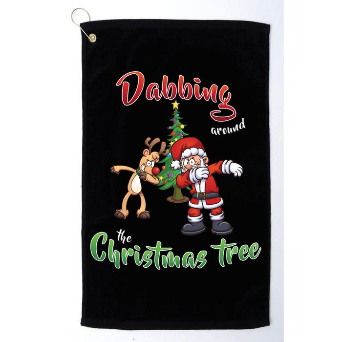 Dabbing Around The Christmas Tree Golf Towel