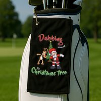Dabbing Around The Christmas Tree Golf Towel