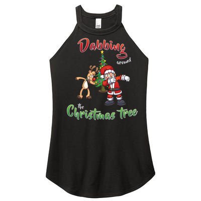 Dabbing Around The Christmas Tree Women’s Perfect Tri Rocker Tank