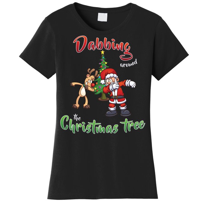 Dabbing Around The Christmas Tree Women's T-Shirt