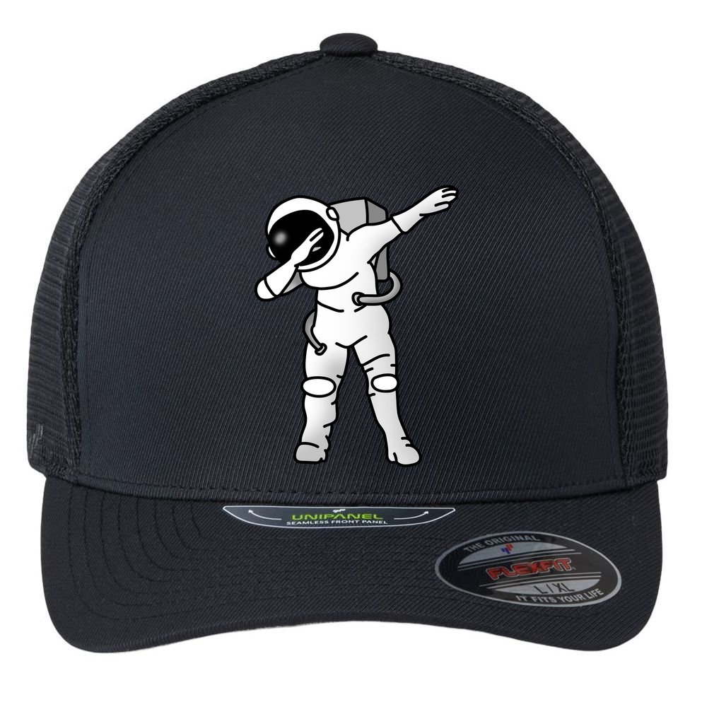 Dabbing Astronaut Flexfit Unipanel Trucker Cap