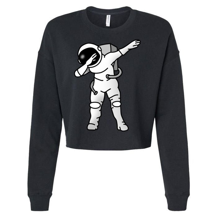 Dabbing Astronaut Cropped Pullover Crew