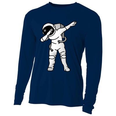 Dabbing Astronaut Cooling Performance Long Sleeve Crew
