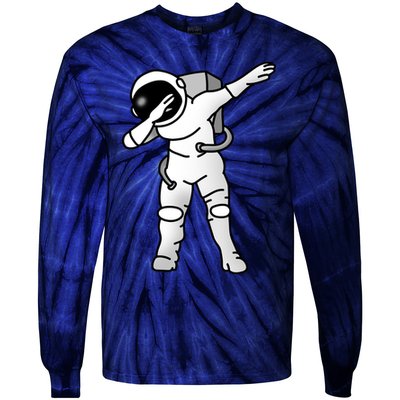 Dabbing Astronaut Tie-Dye Long Sleeve Shirt