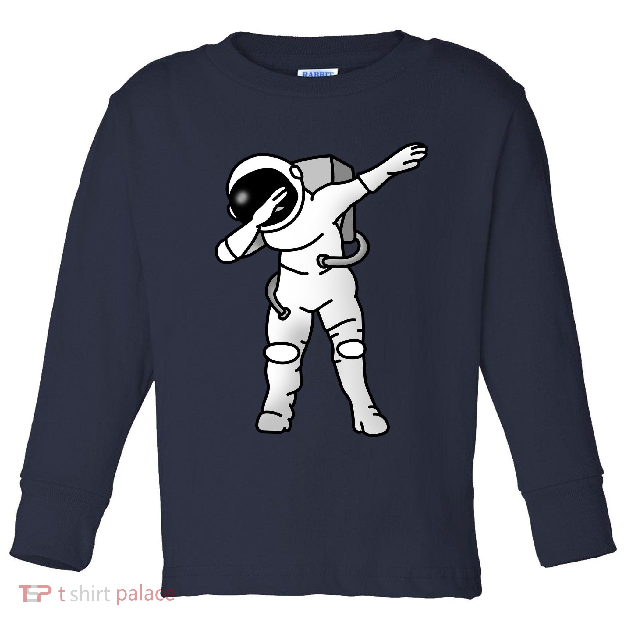 Dabbing Astronaut Toddler Long Sleeve Shirt