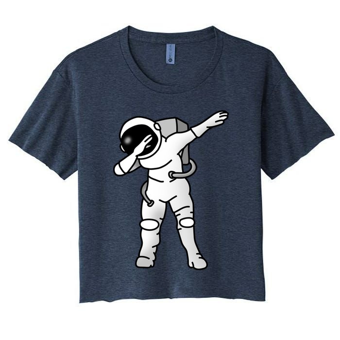 Dabbing Astronaut Women's Crop Top Tee