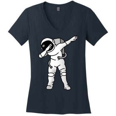 Dabbing Astronaut Women's V-Neck T-Shirt