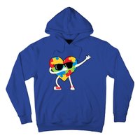 Dabbing Autism Awareness Puzzle Piece Heart Hoodie