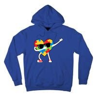 Dabbing Autism Awareness Puzzle Piece Heart Tall Hoodie