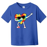 Dabbing Autism Awareness Puzzle Piece Heart Toddler T-Shirt