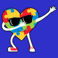 Dabbing Autism Awareness Puzzle Piece Heart Visor