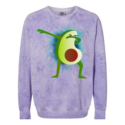 Dabbing Avocado Colorblast Crewneck Sweatshirt