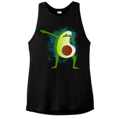 Dabbing Avocado Ladies PosiCharge Tri-Blend Wicking Tank