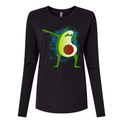 Dabbing Avocado Womens Cotton Relaxed Long Sleeve T-Shirt