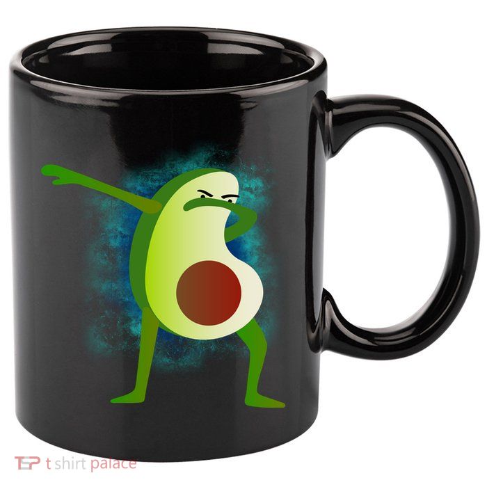 Dabbing Avocado 11oz C Handle Ceramic Mug
