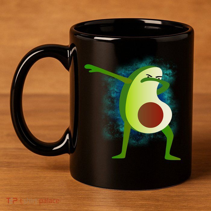 Dabbing Avocado 11oz C Handle Ceramic Mug