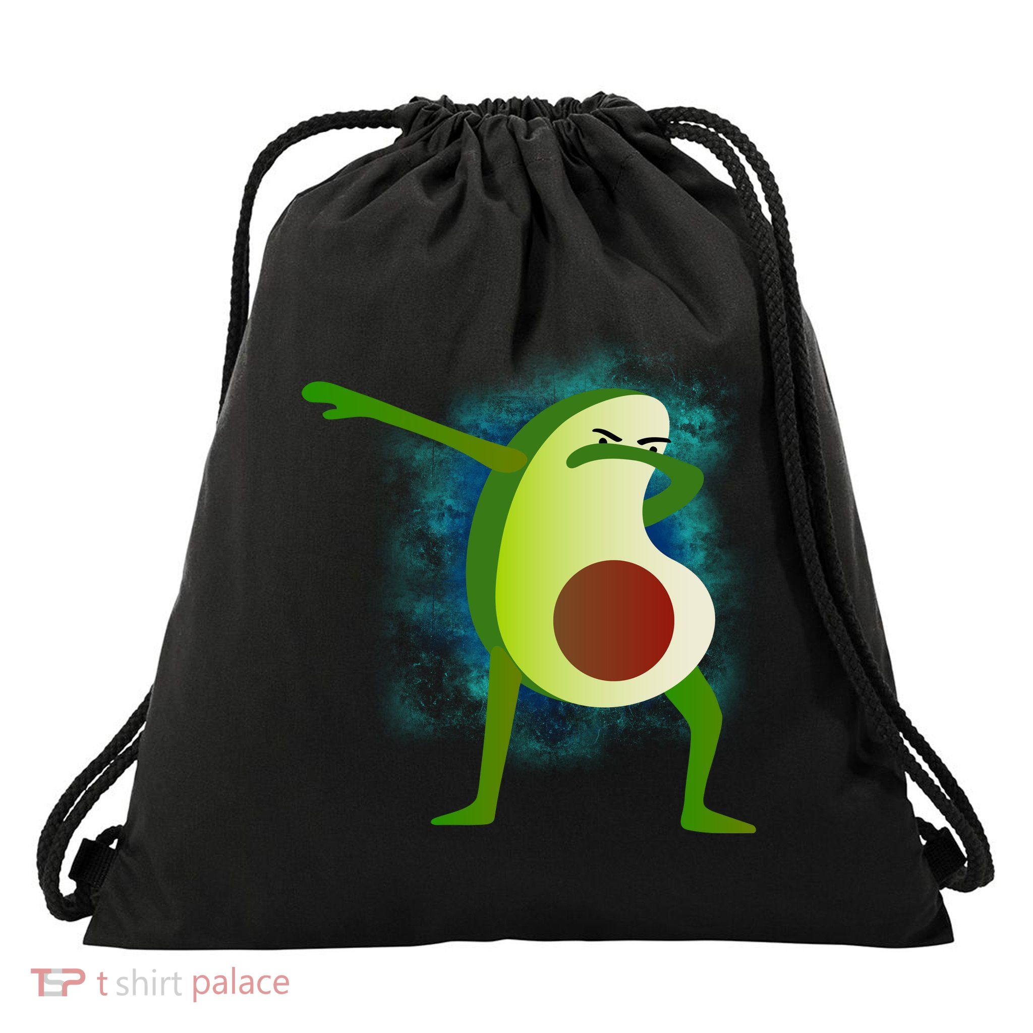 Dabbing Avocado Drawstring Bag