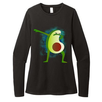 Dabbing Avocado Womens CVC Long Sleeve Shirt