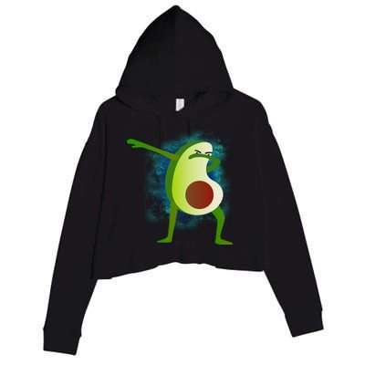 Dabbing Avocado Crop Fleece Hoodie