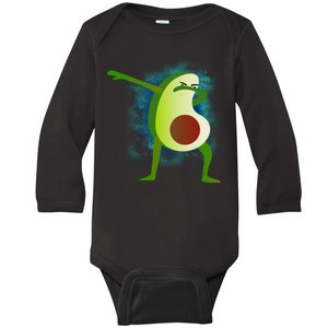 Dabbing Avocado Baby Long Sleeve Bodysuit