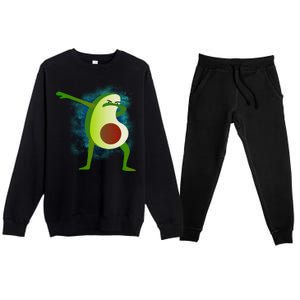 Dabbing Avocado Premium Crewneck Sweatsuit Set