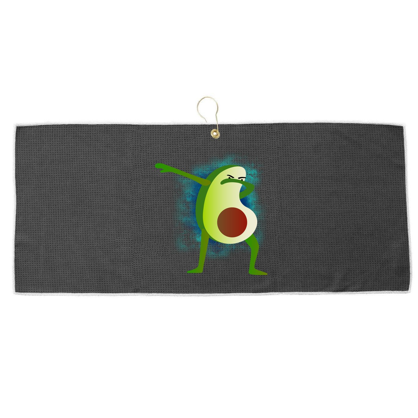 Dabbing Avocado Large Microfiber Waffle Golf Towel
