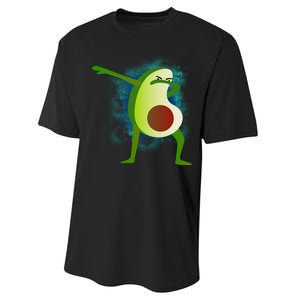 Dabbing Avocado Performance Sprint T-Shirt