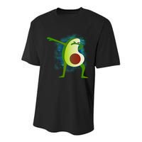 Dabbing Avocado Youth Performance Sprint T-Shirt